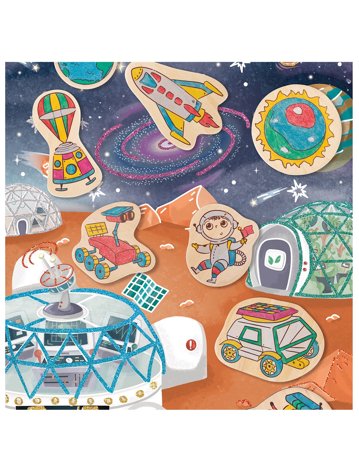 Магнитный набор "Космические приключения"