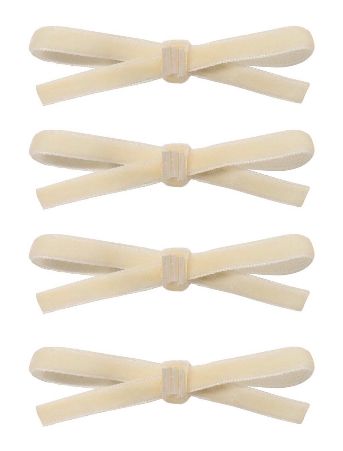 Набор кремовых заколок-зажимов, 4 шт