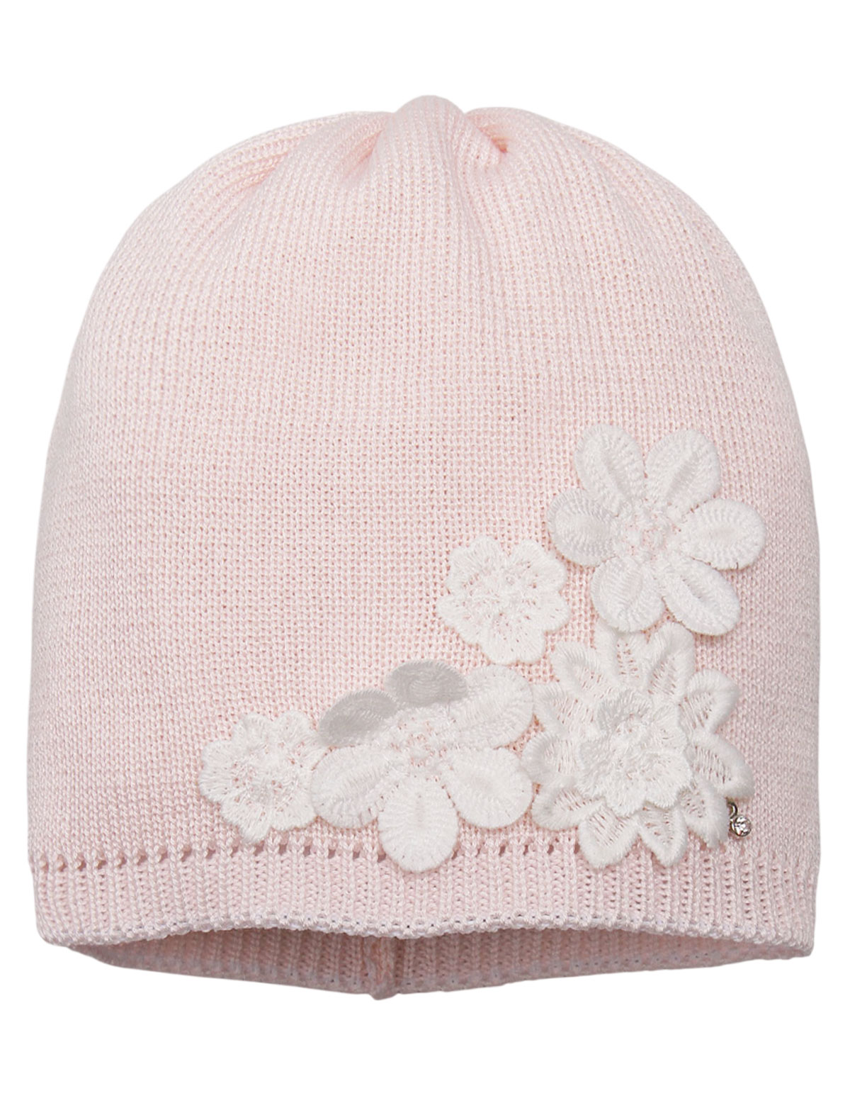 Хлопковая шапка с цветами
