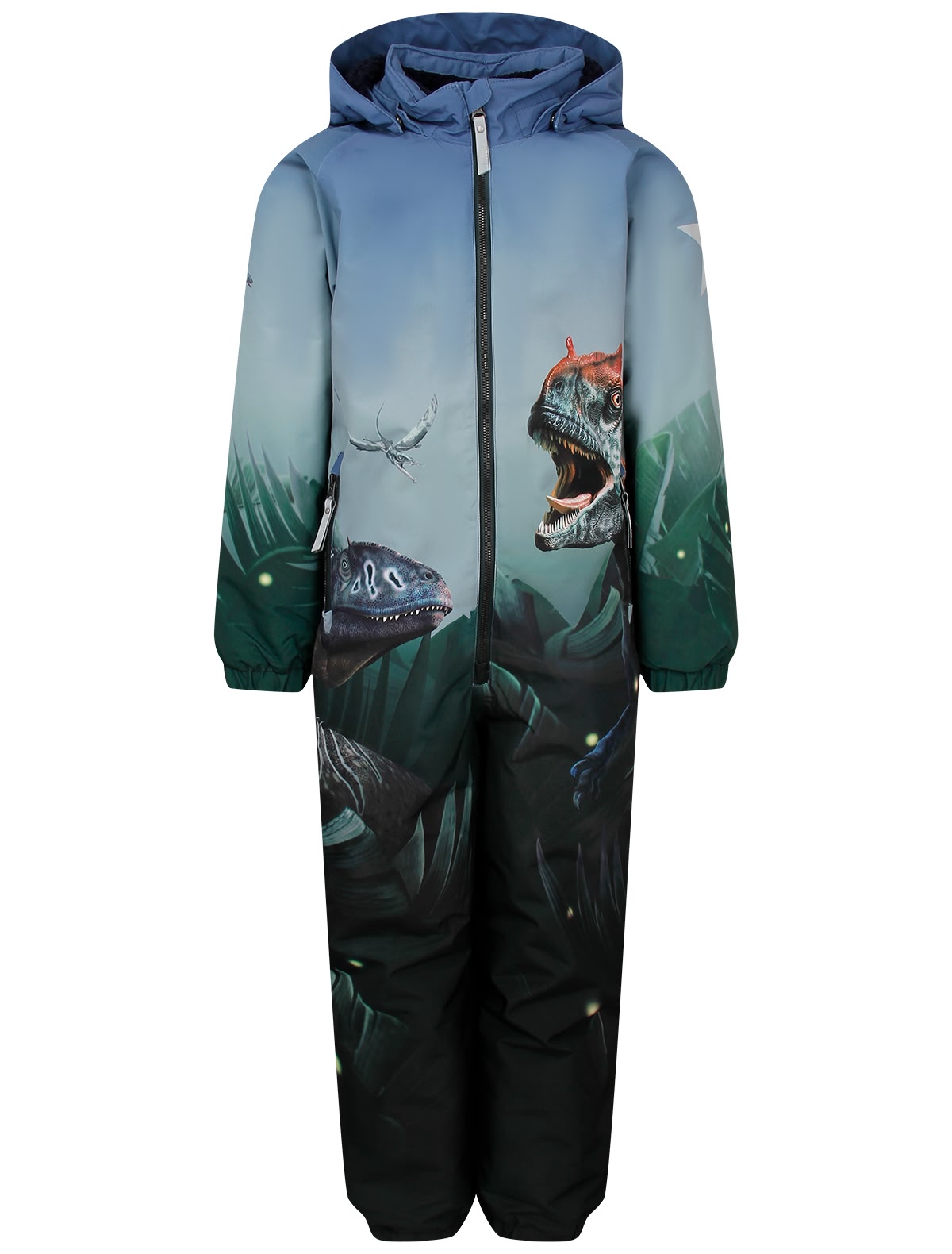 Утепленный комбинезон с принтом динозавры