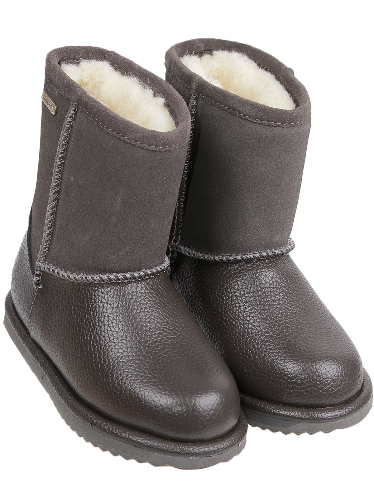 Полусапоги серые с нескользящей подошвой