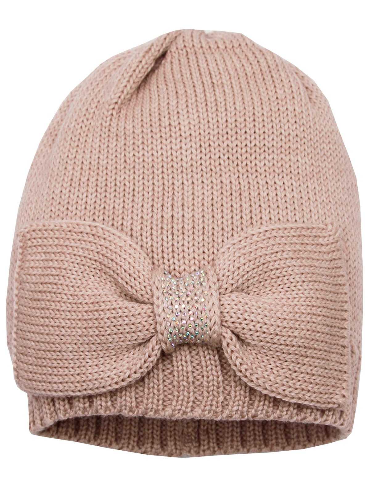 Шапка из шерсти с бантом