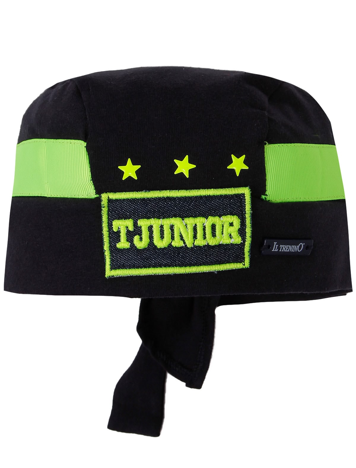 Синяя Бандана с нашивкой и цветными вставками