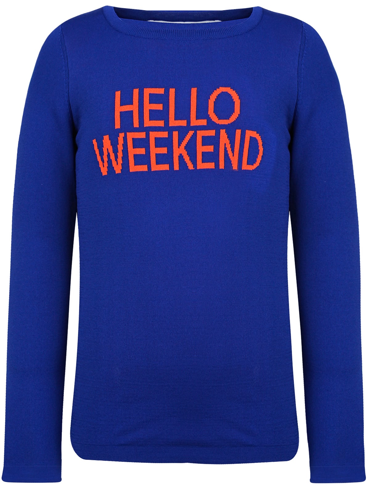 Синий джемпер "Hello weekend"