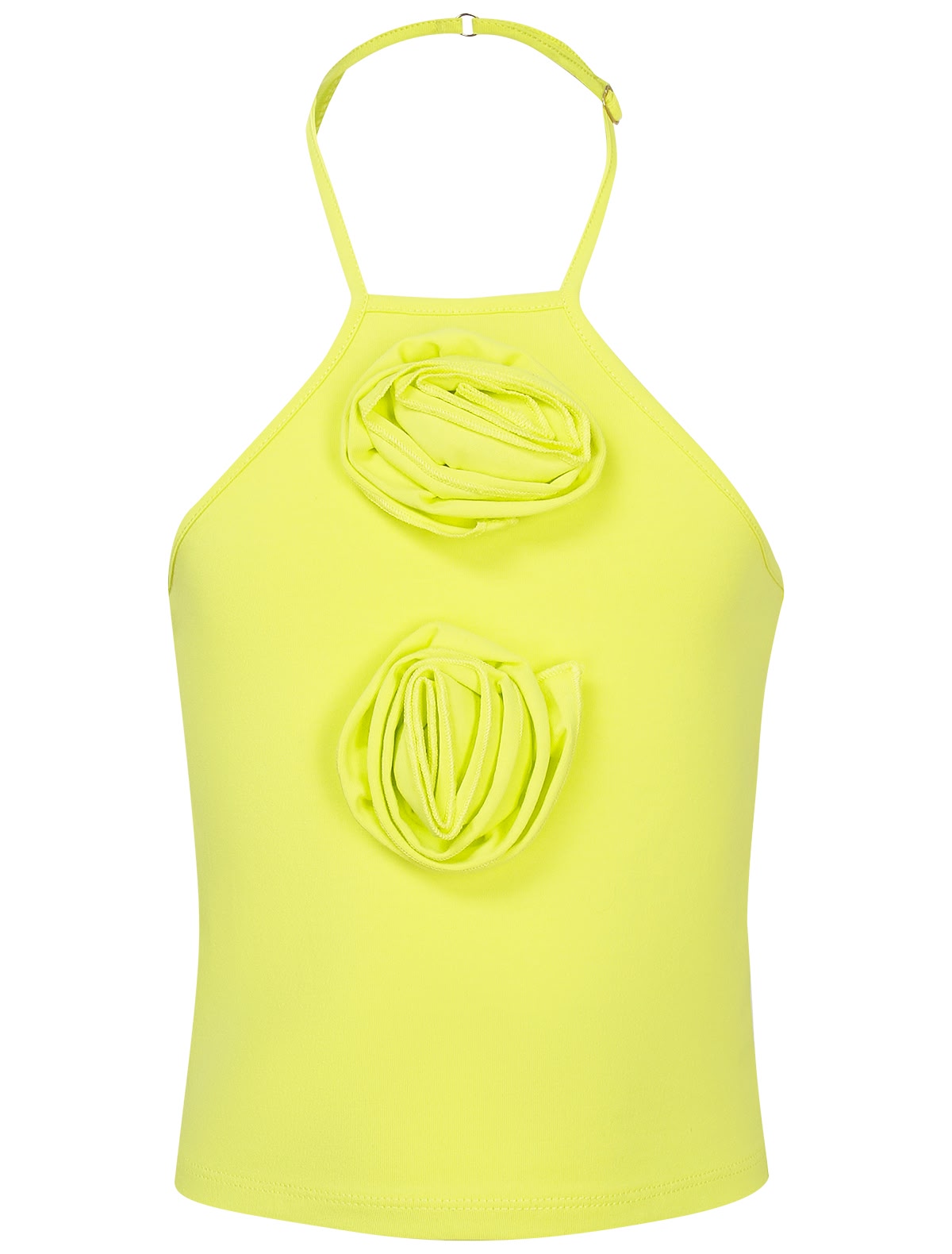 Жёлтый топ с аппликацией