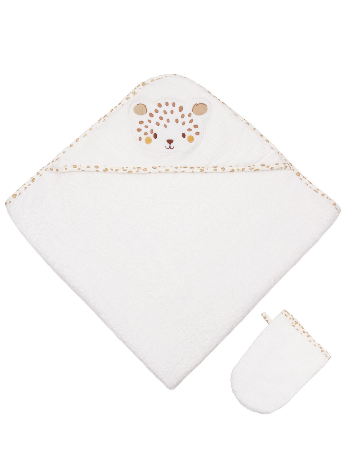 Полотенце с варежкой, 80 x 80 см