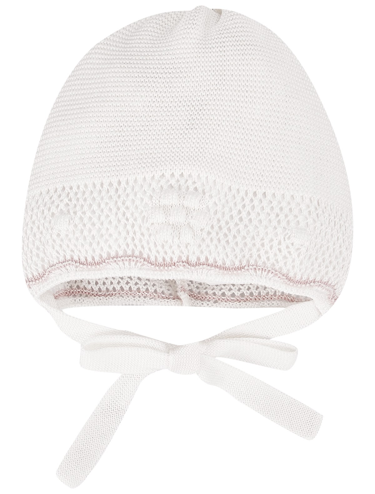 Вязаная шапочка на завязках