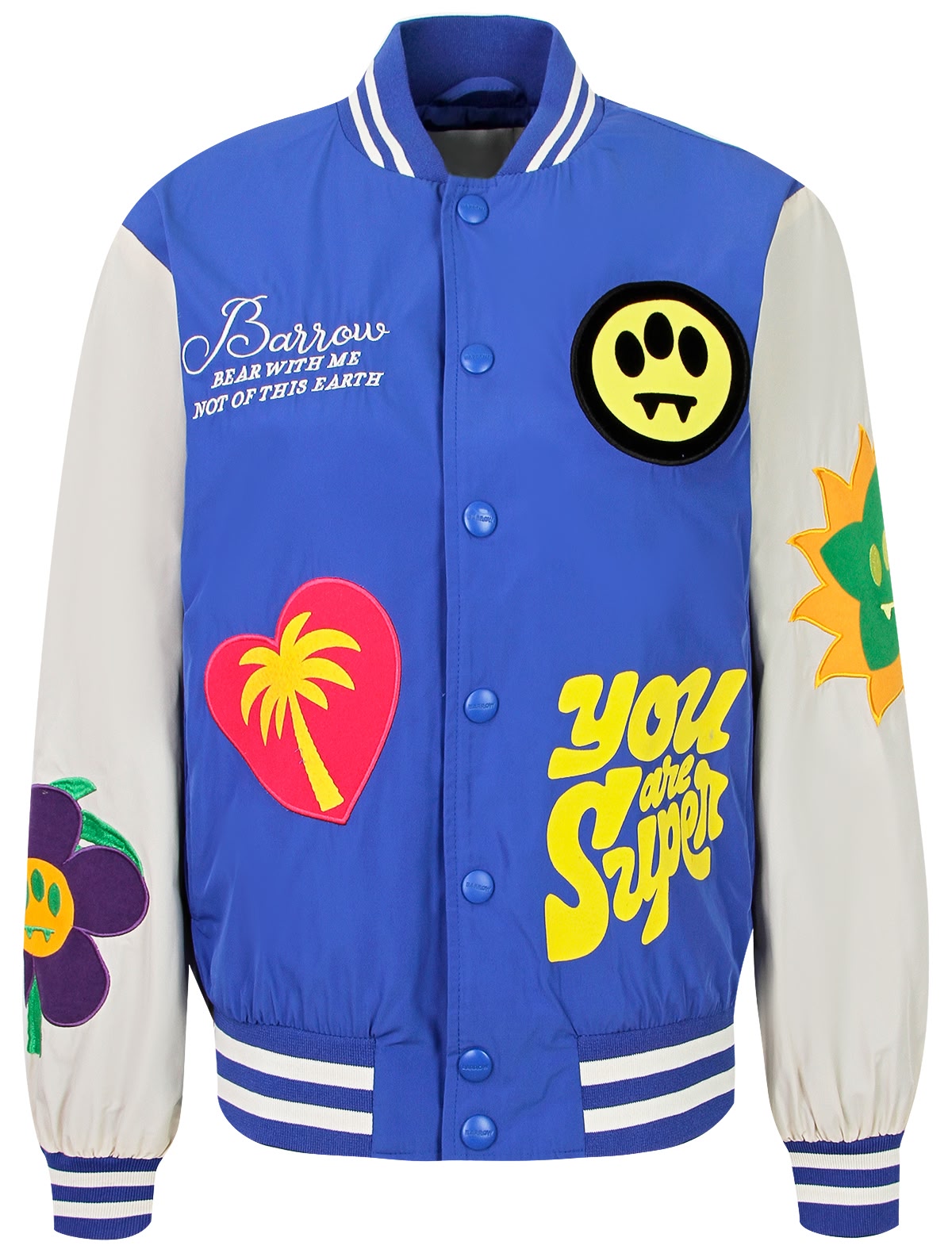 Синяя ветровка бомбер