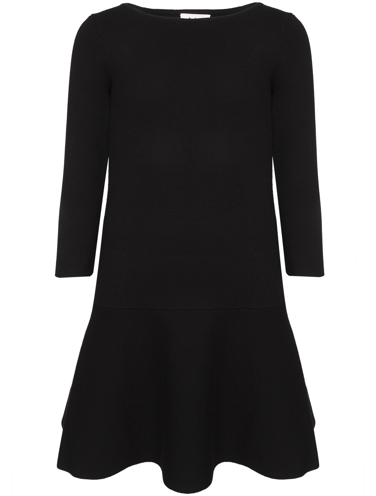 Платье из тонкого трикотажа свободно-прилегающего силуэта