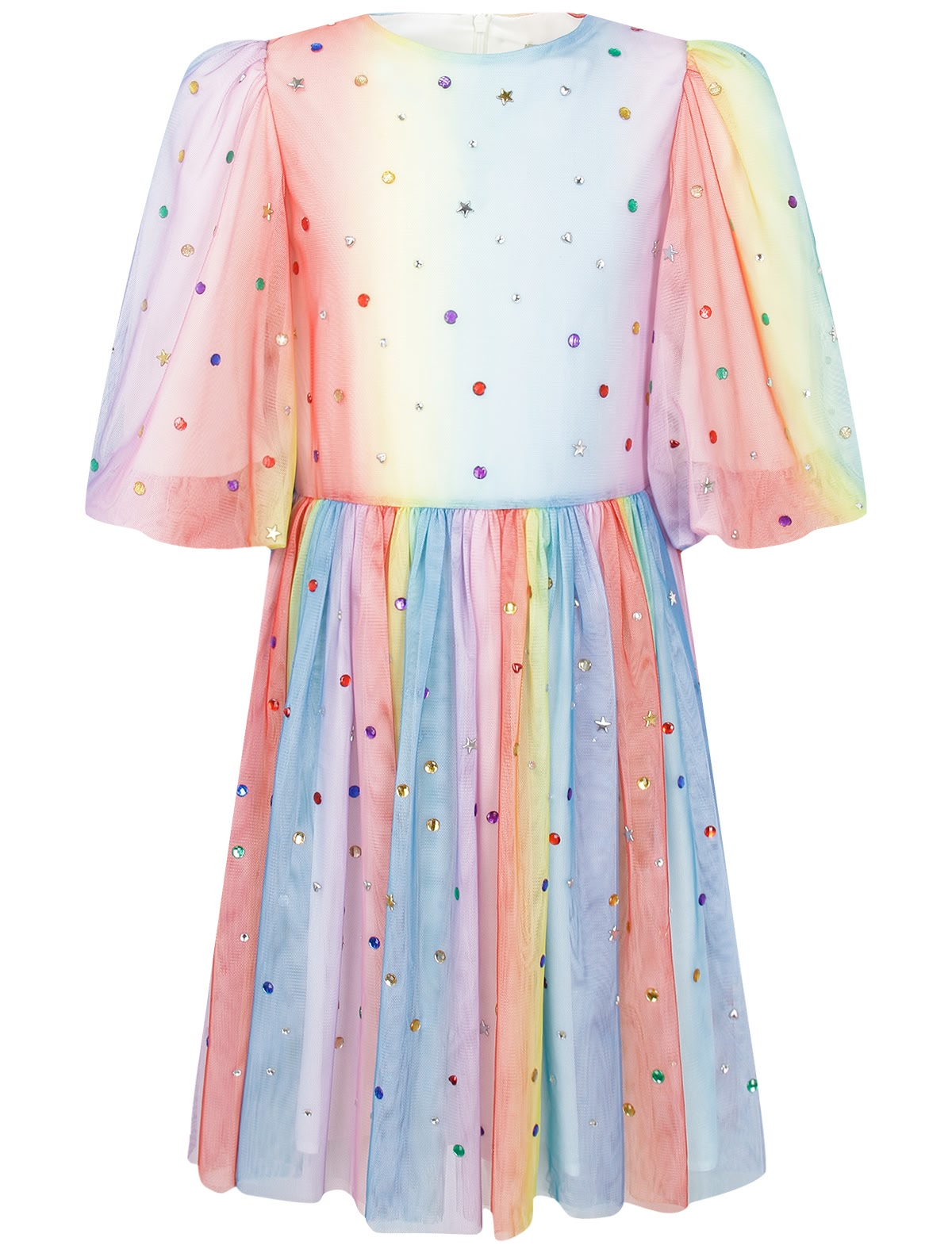 Разноцветное воздушное платье
