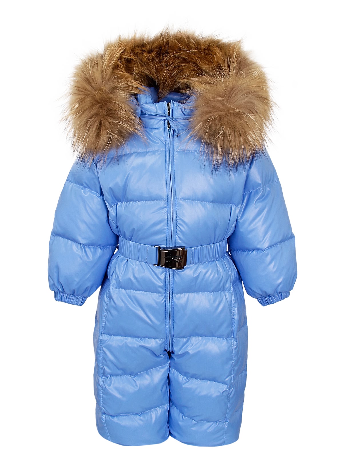 Комбинезон утепленный с отделкой из меха енота