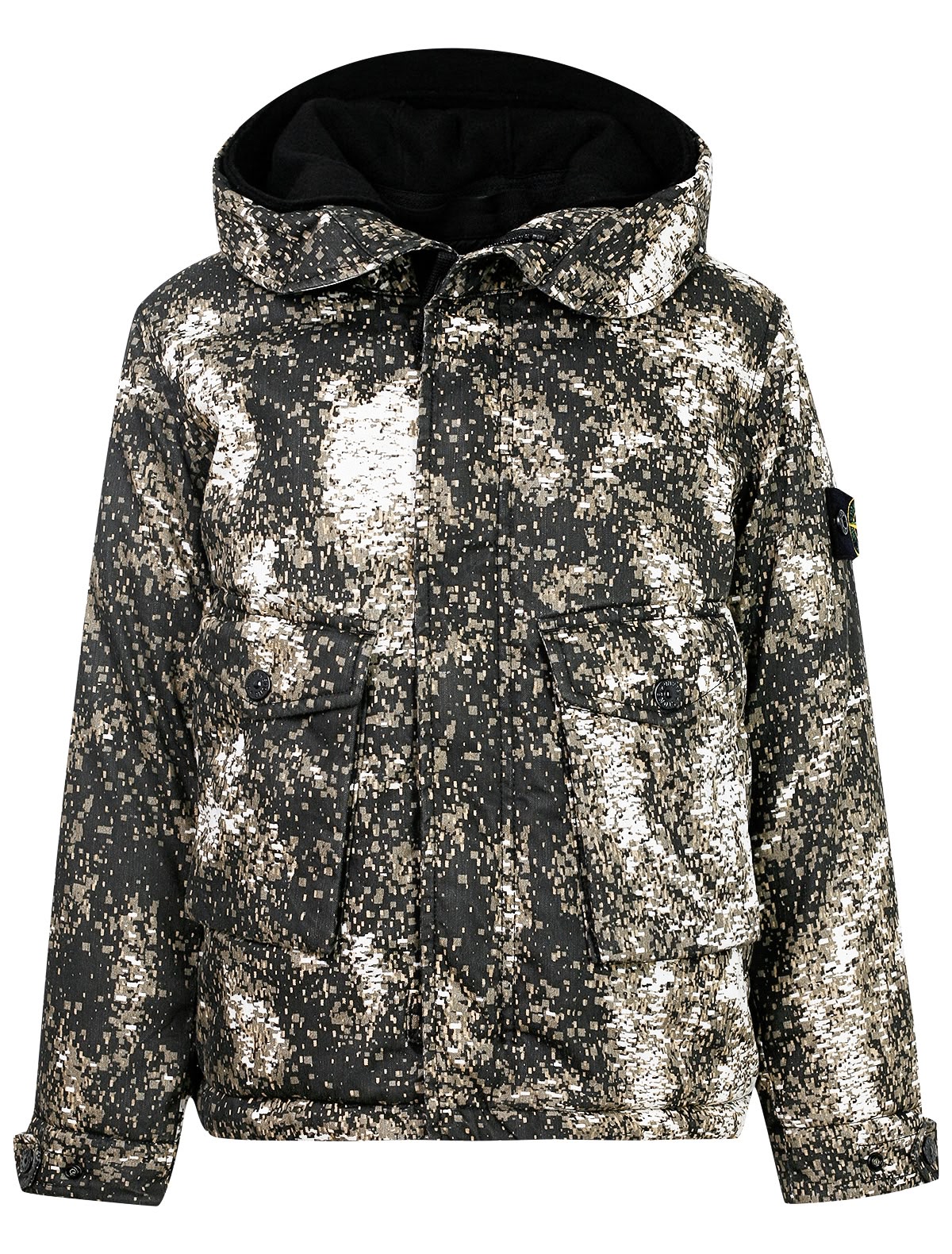 Куртка с капюшоном с эффектом брызга красок