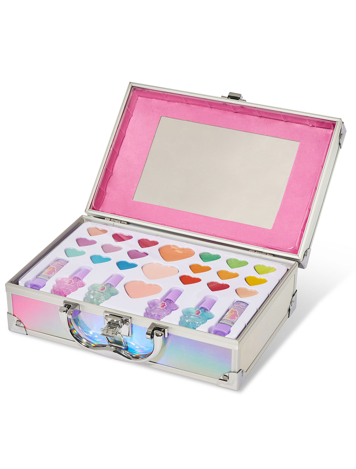 Дорожный кейс с единорогом с косметикой