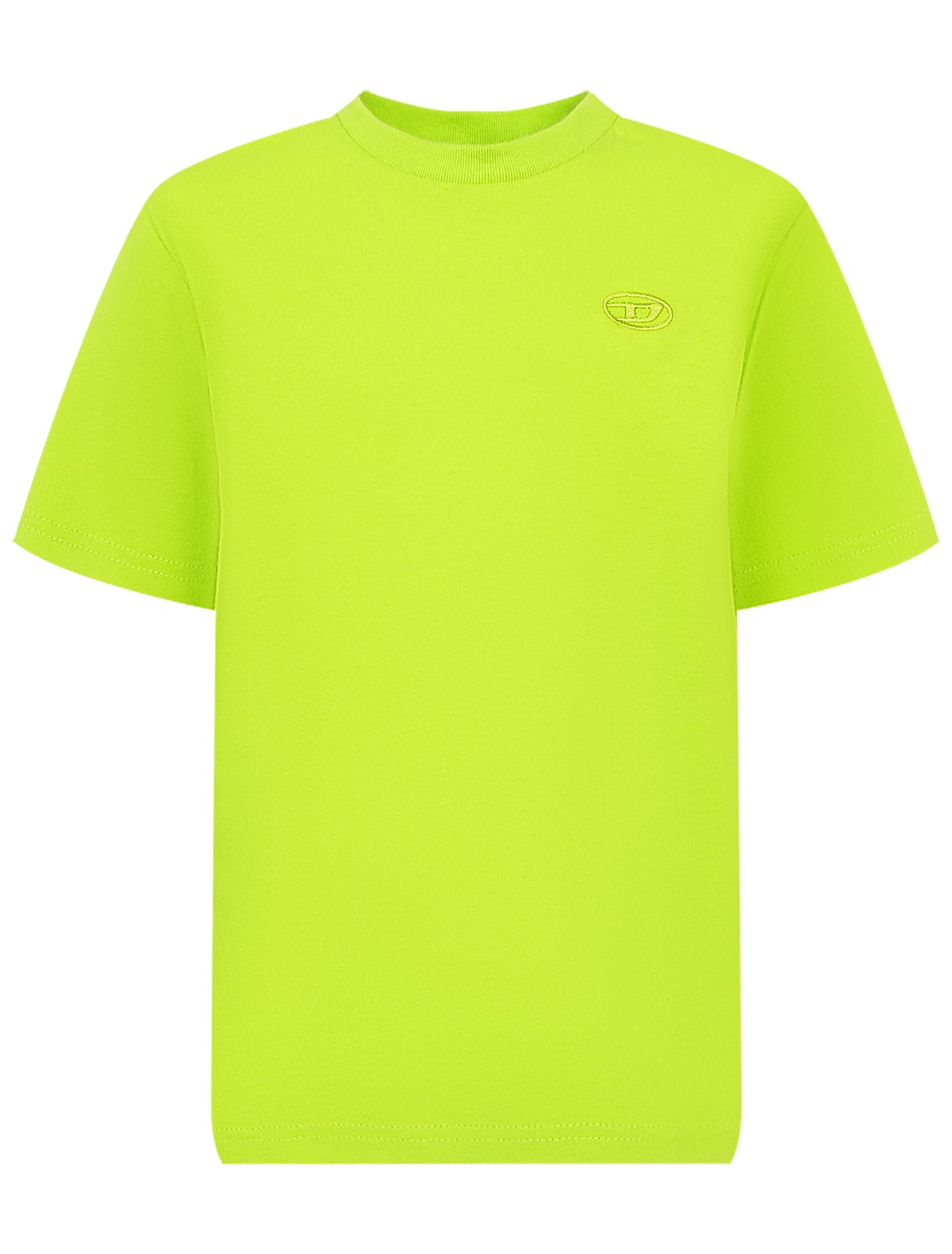 Неоново-зелёная футболка с логотипом