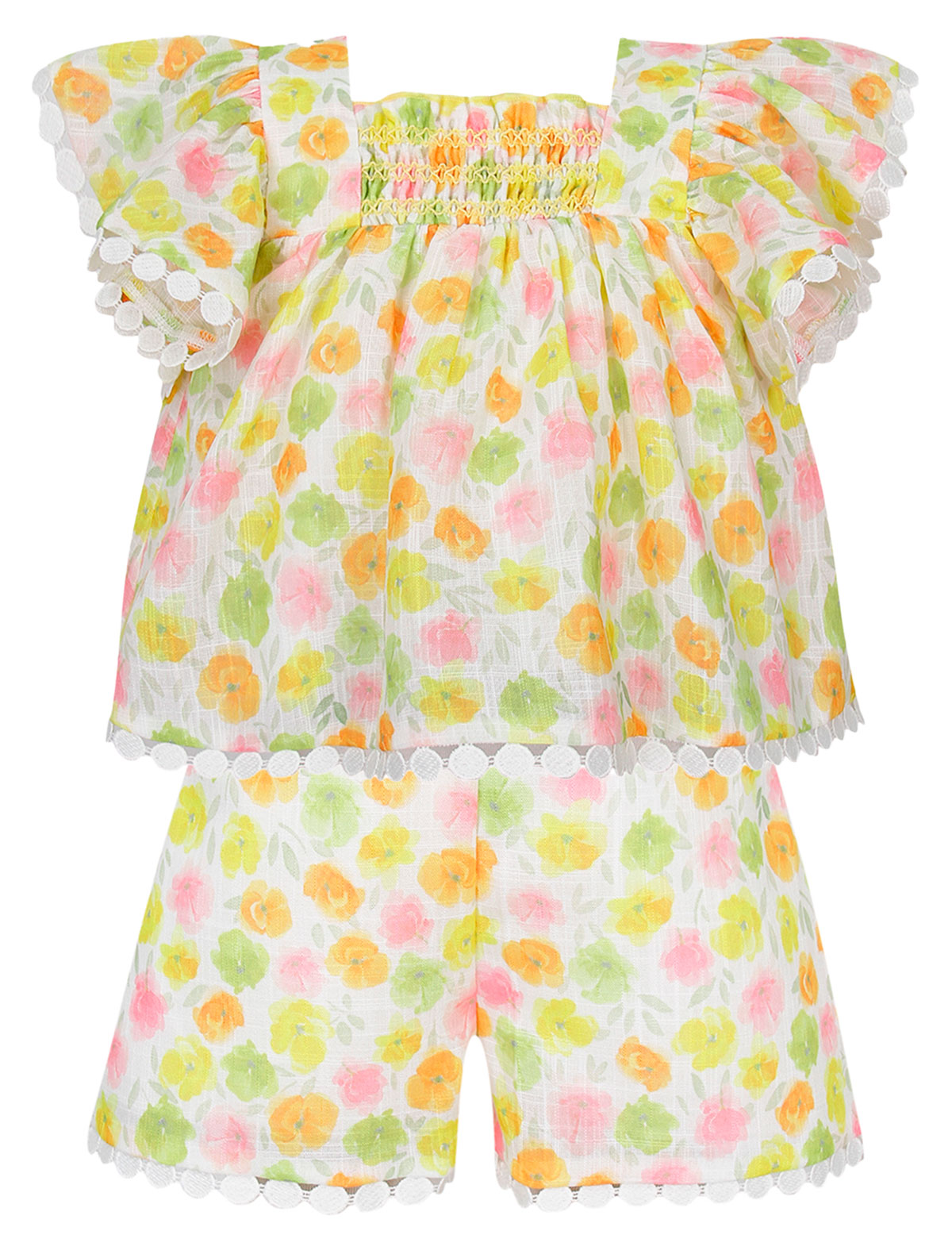 Комплект из блузы и шорт