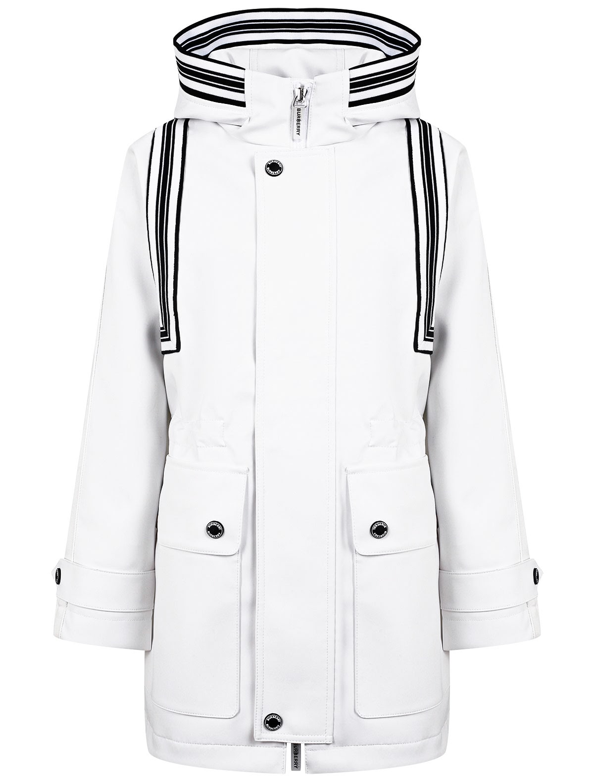 Парка с отделкой в полоску