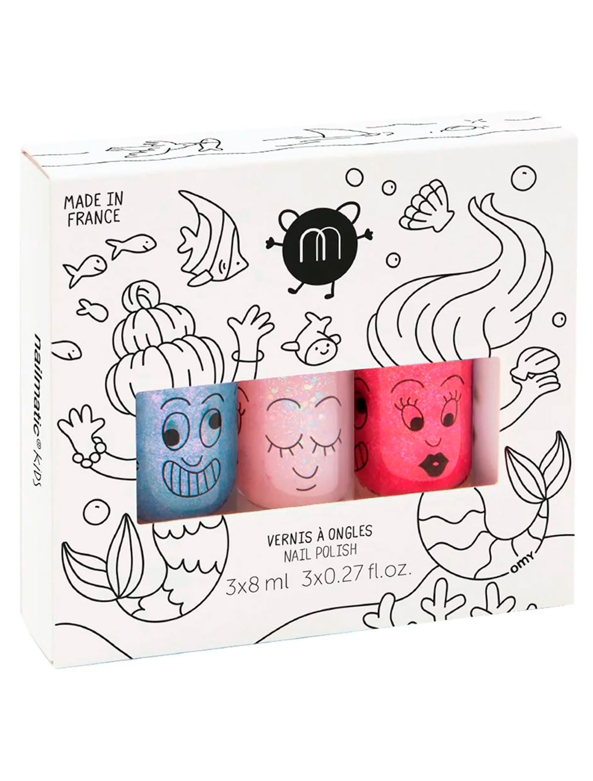 Набор лаков для ногтей MERMAID 3 шт