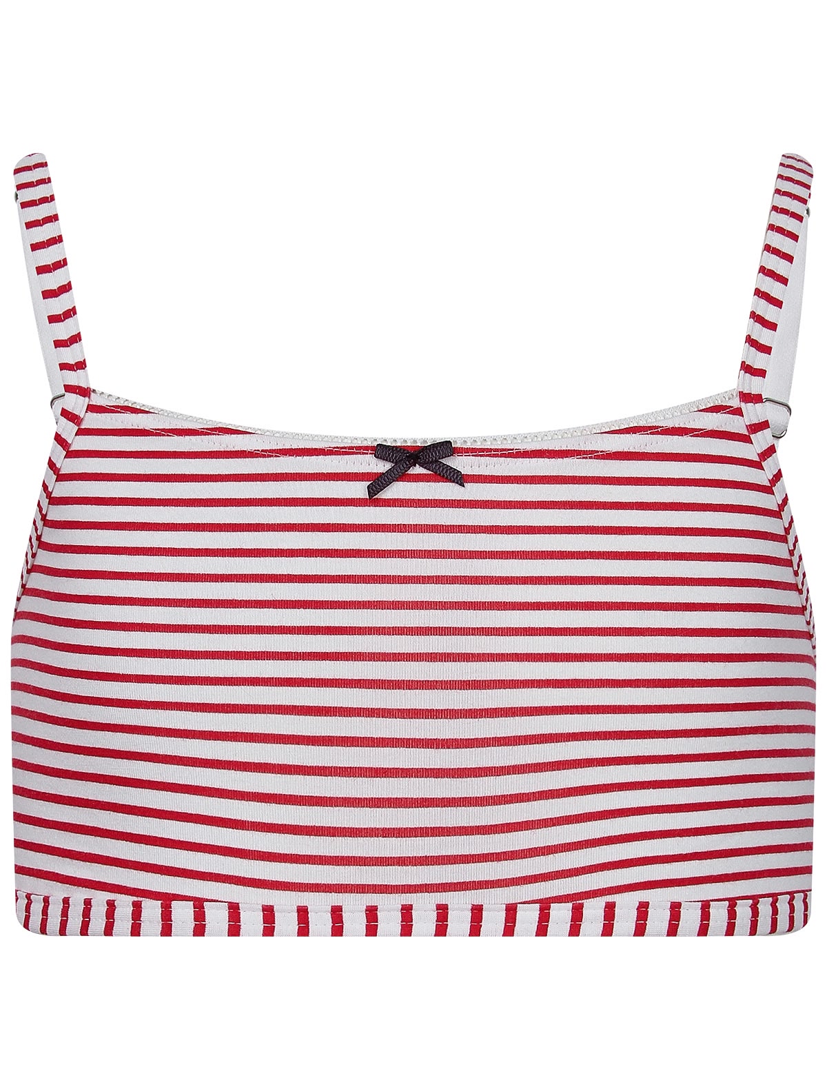 Красный бельевой топ в полоску
