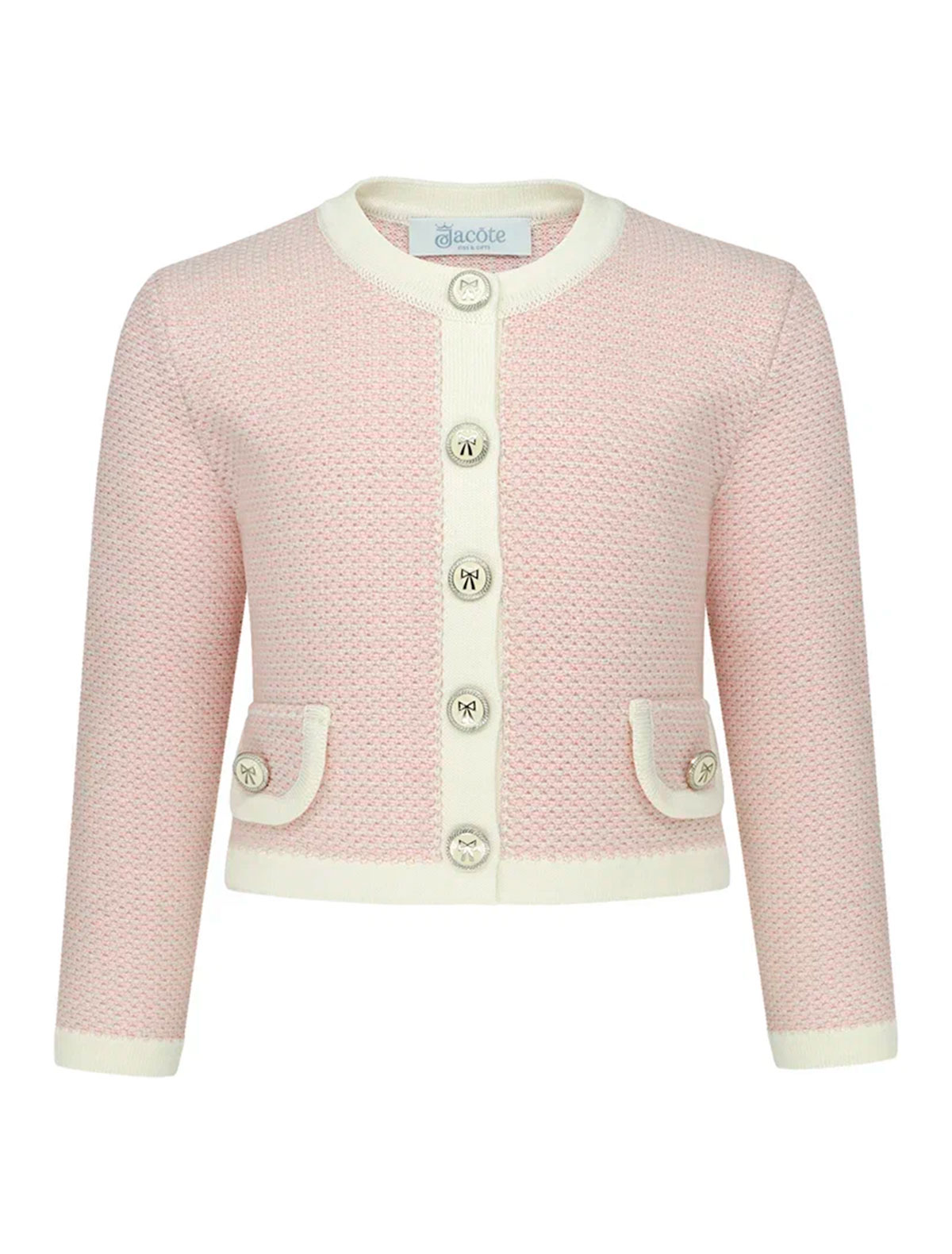 Розовый жакет из шерсти