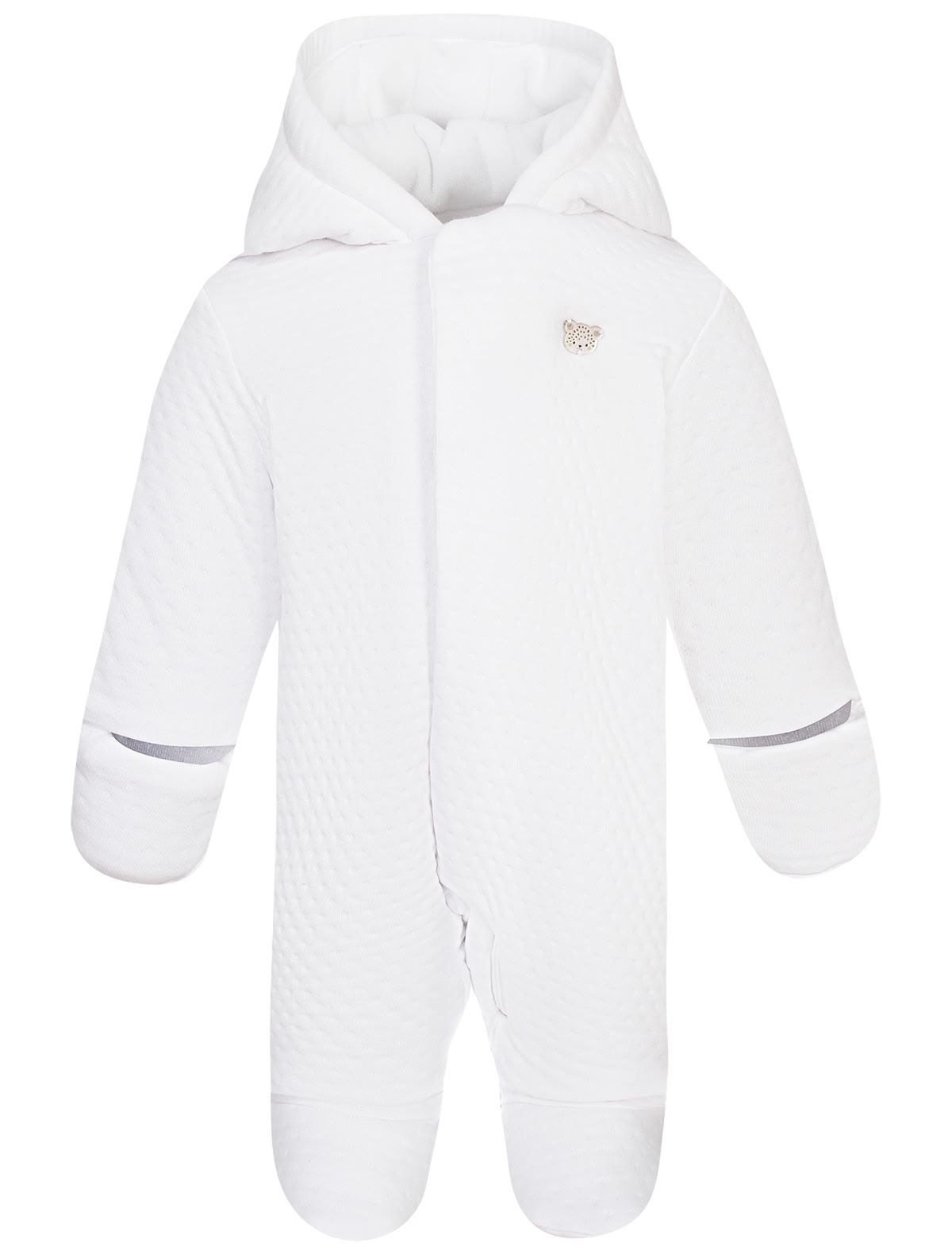 Белый утепленный комбинезон