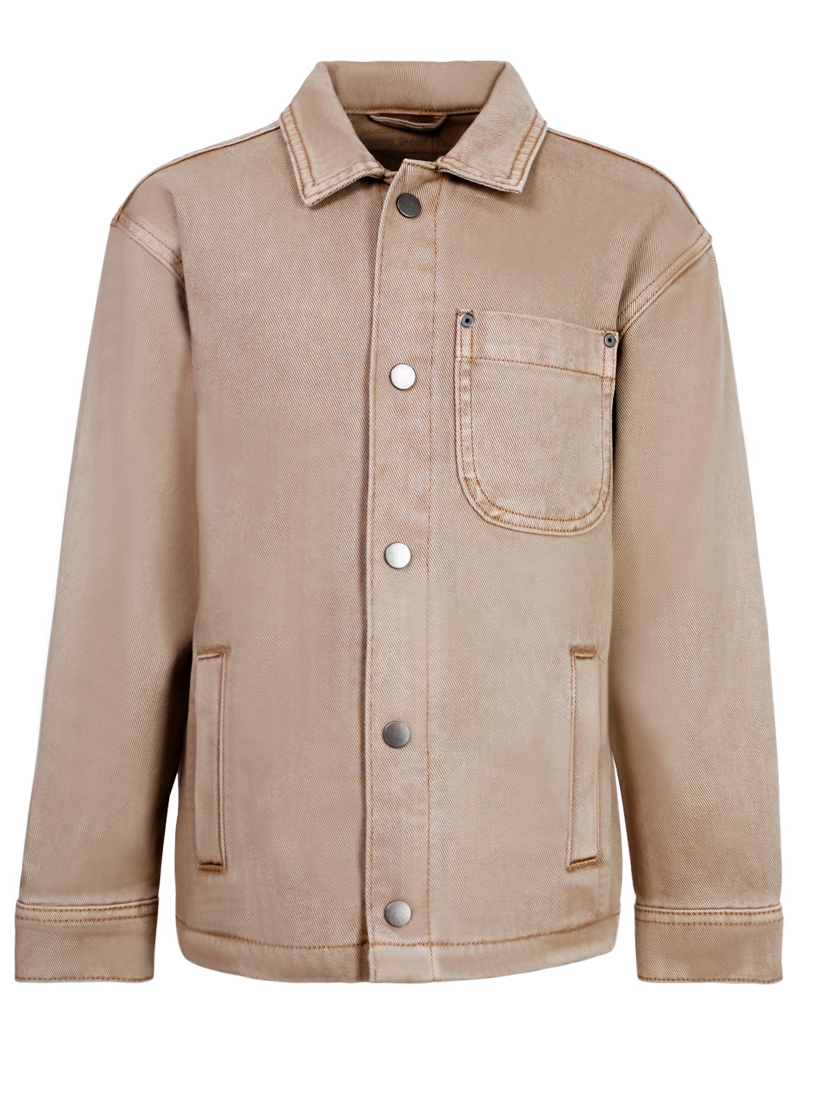 Бежевая джинсовая куртка