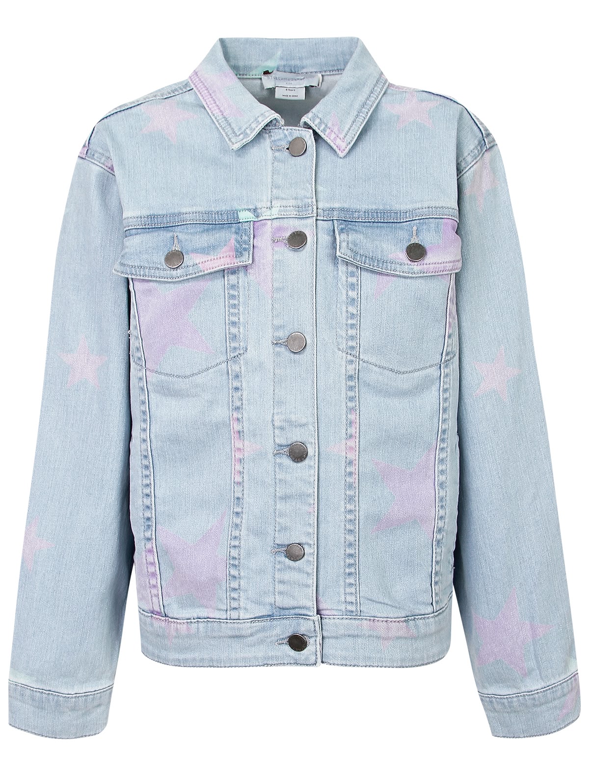 Джинсовая куртка с принтом звёзды