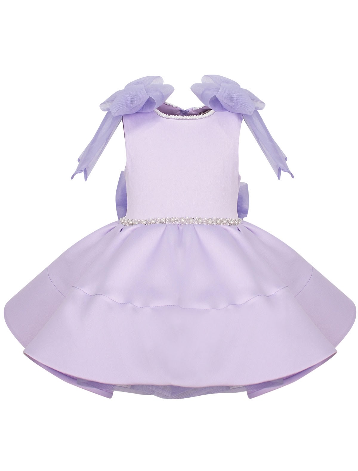 Сиреневое платье с декором