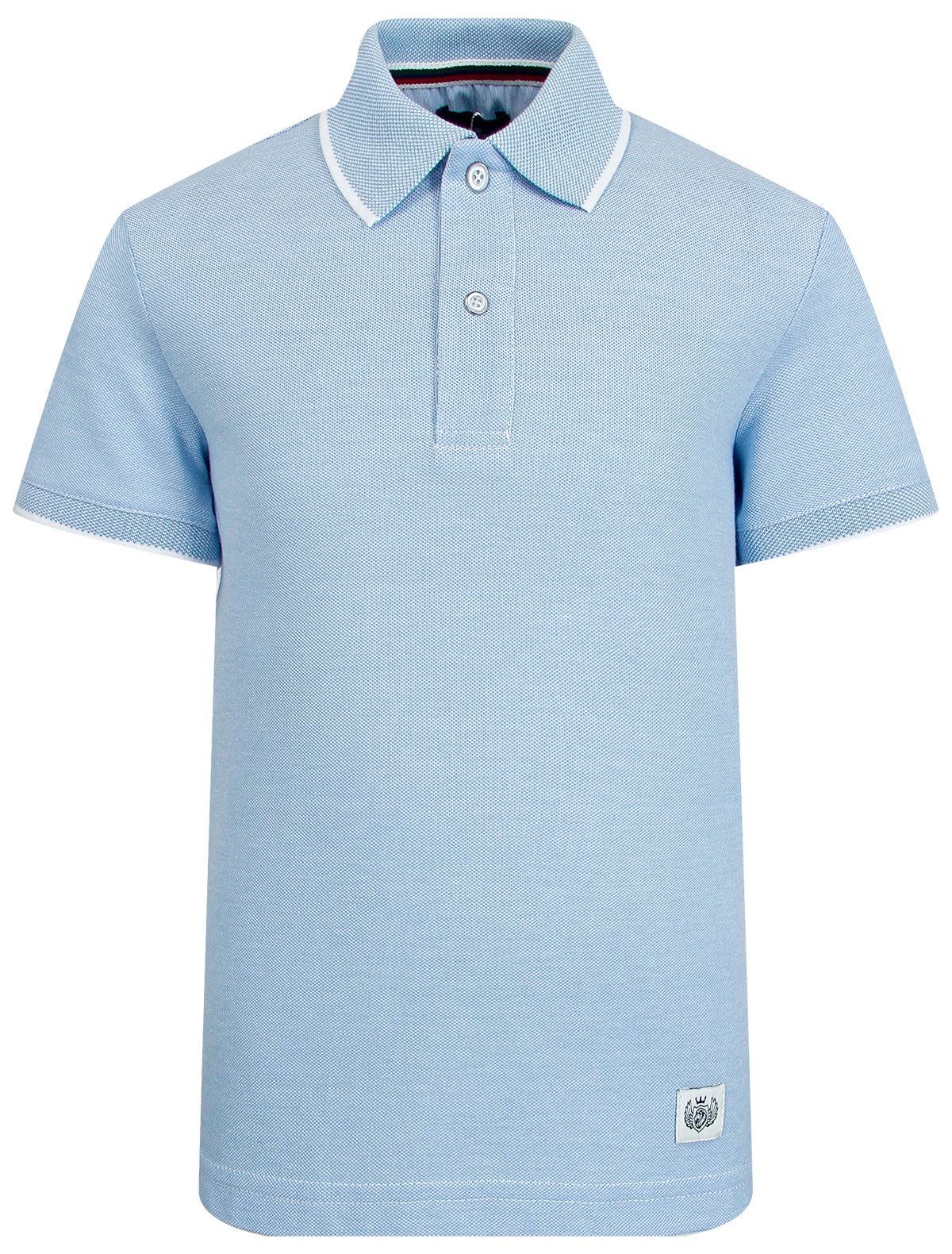 Голубое хлопковое поло