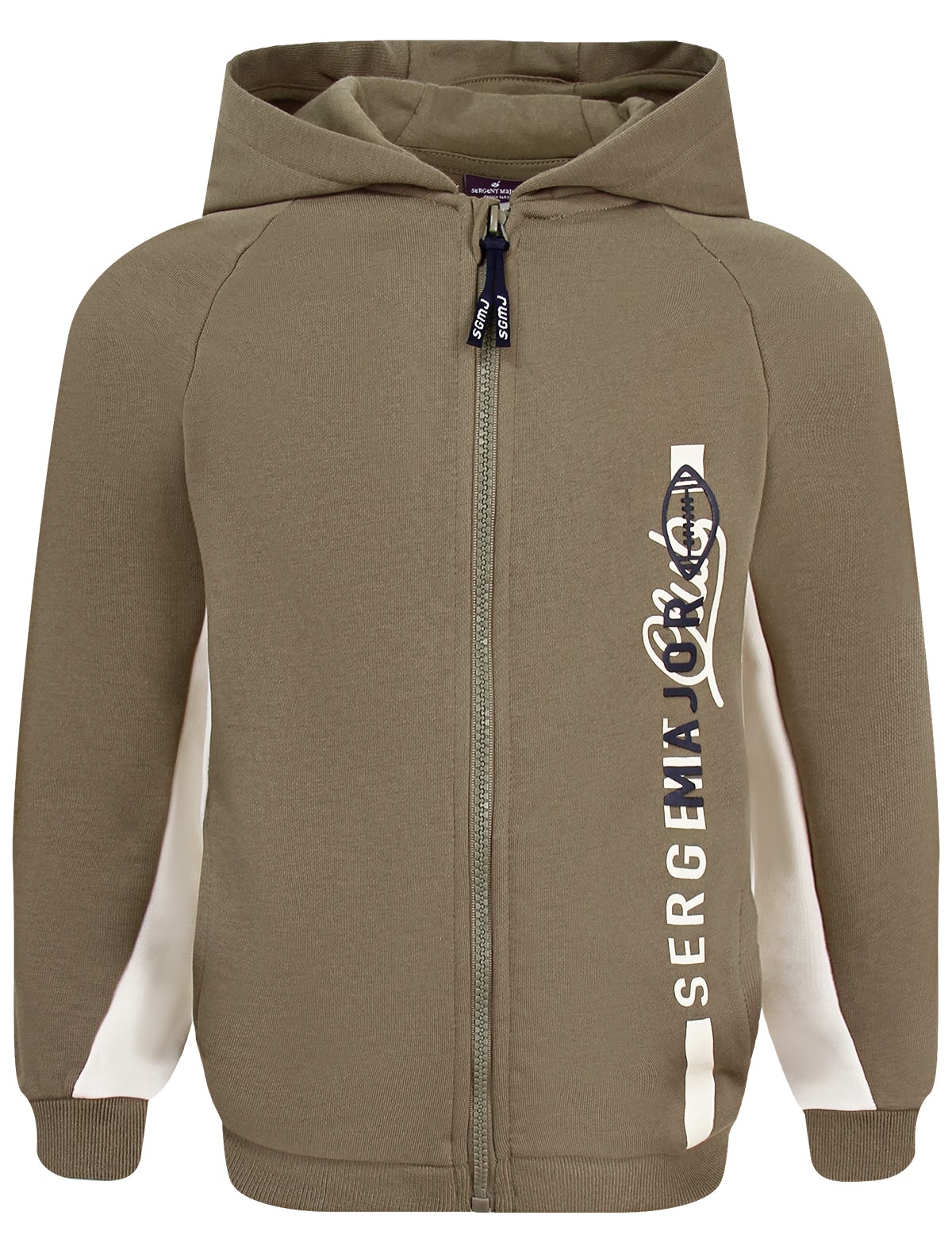 Двухцветная толстовка с капюшоном