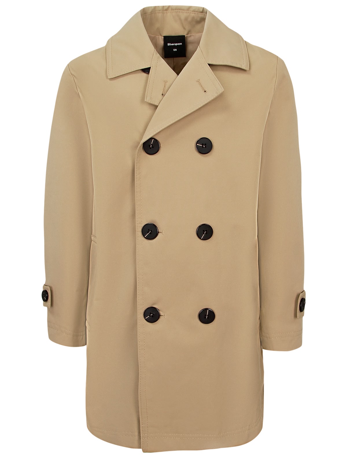 Двубортный плащ прямого кроя