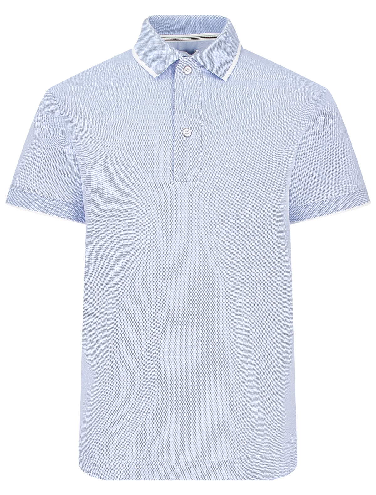 Голубое поло из хлопка