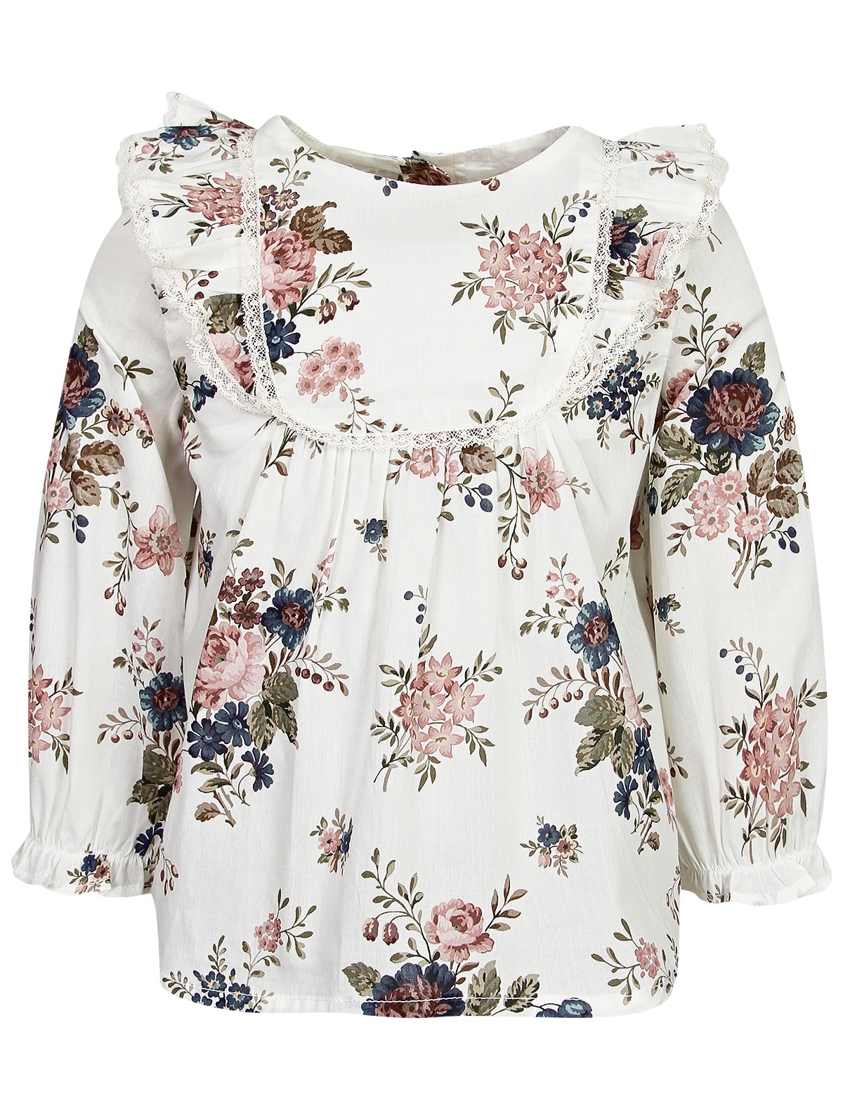 Хлопковая блуза с цветочным принтом