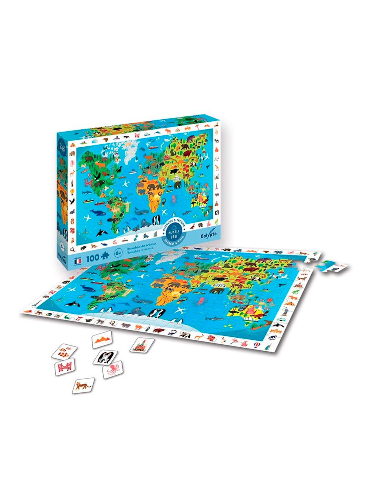 Пазл на наблюдательность: Карта обитания животных