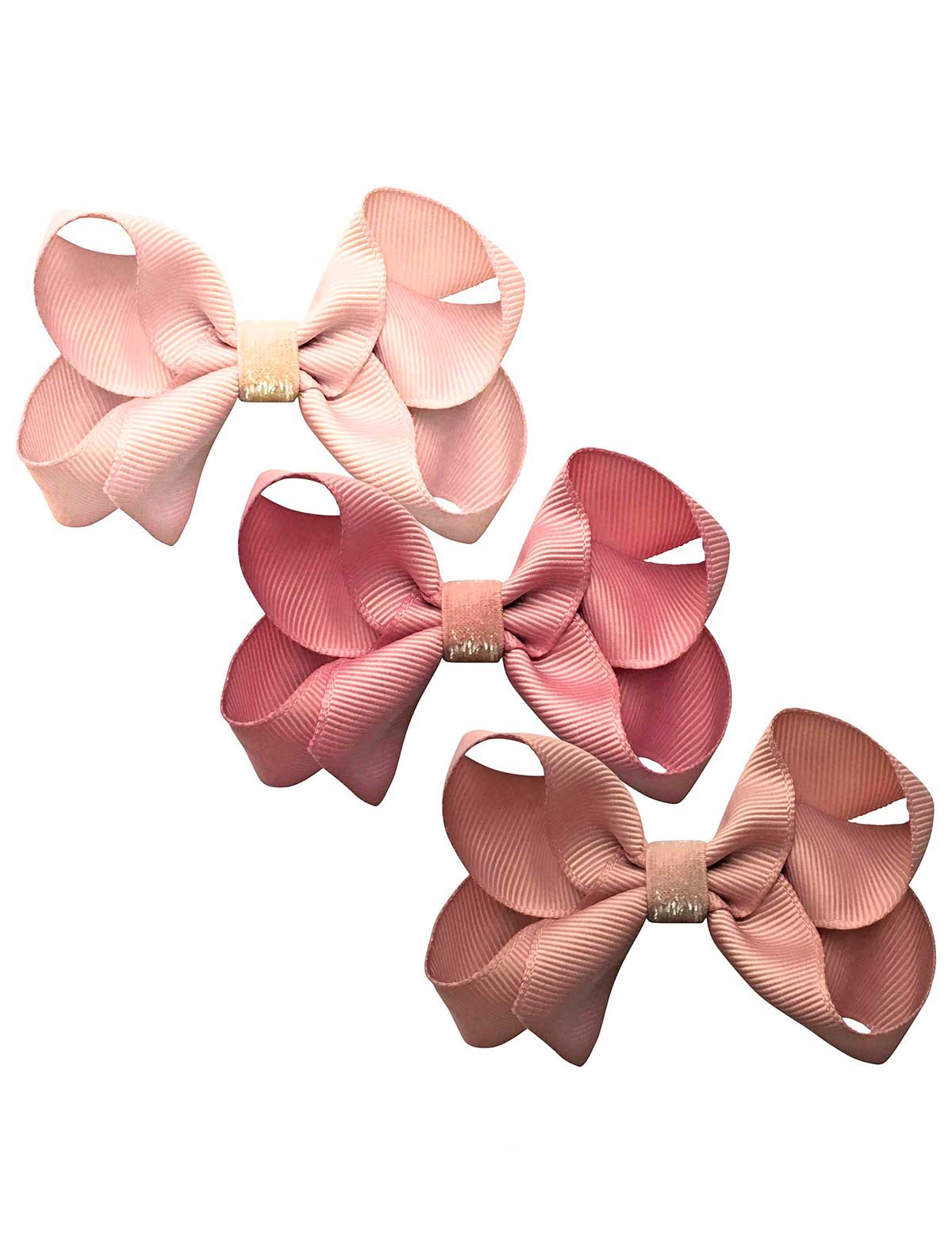 Набор из трех заколок-зажимов бантиков