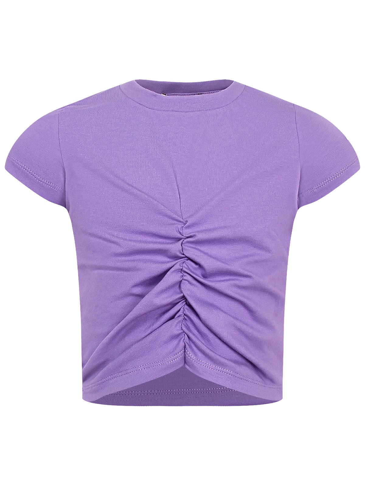 Фиолетовая футболка со сборкой