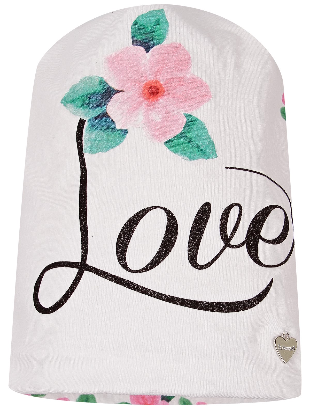 Шапка с цветочным принтом