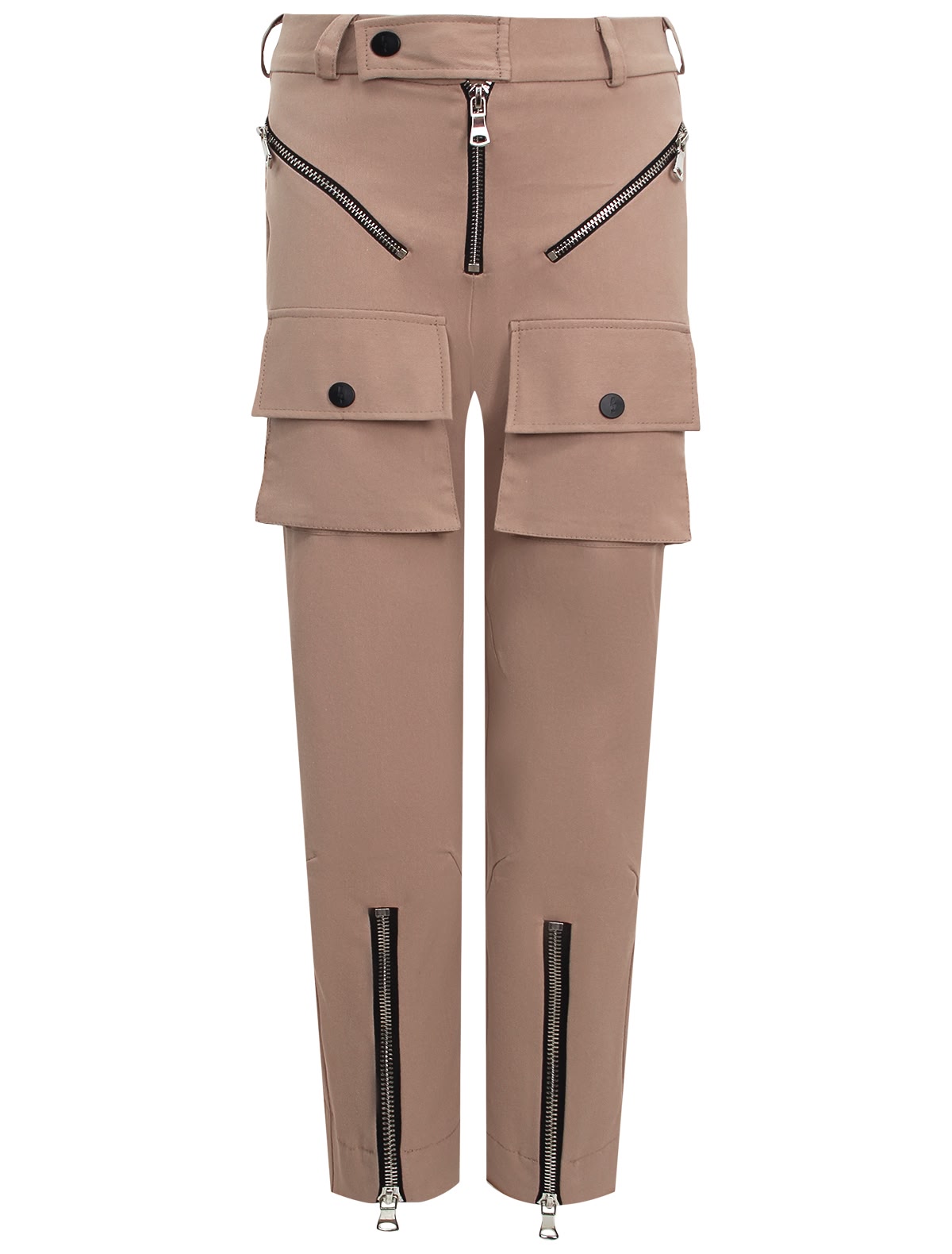Бежевые брюки с карманами