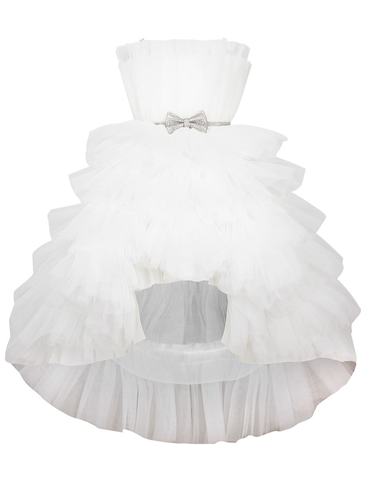 Ярусное платье с блестящим поясом