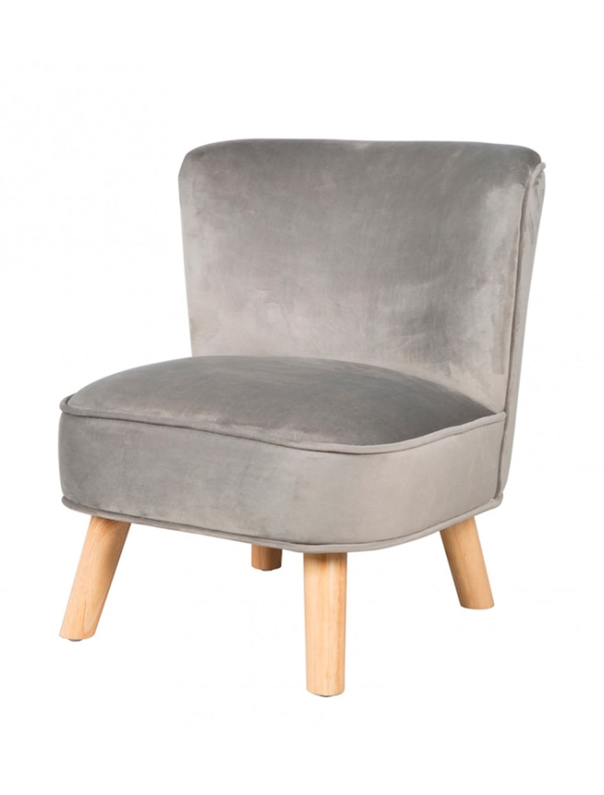 Детское велюровое кресло Lil Sofa серое
