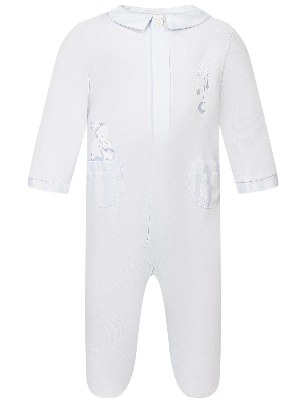 Голубой комбинезон с принтом