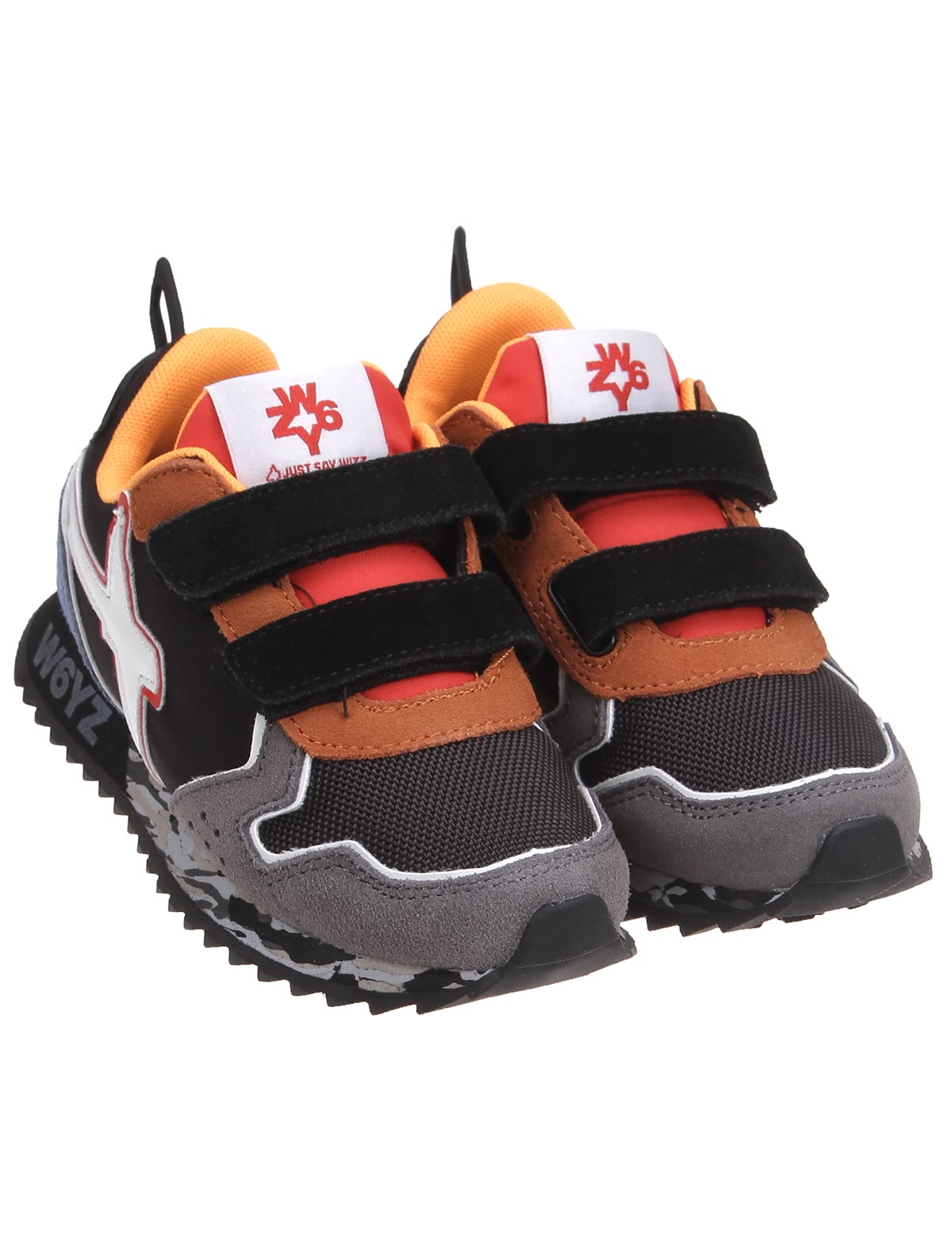 комбинированные Кроссовки на липучках