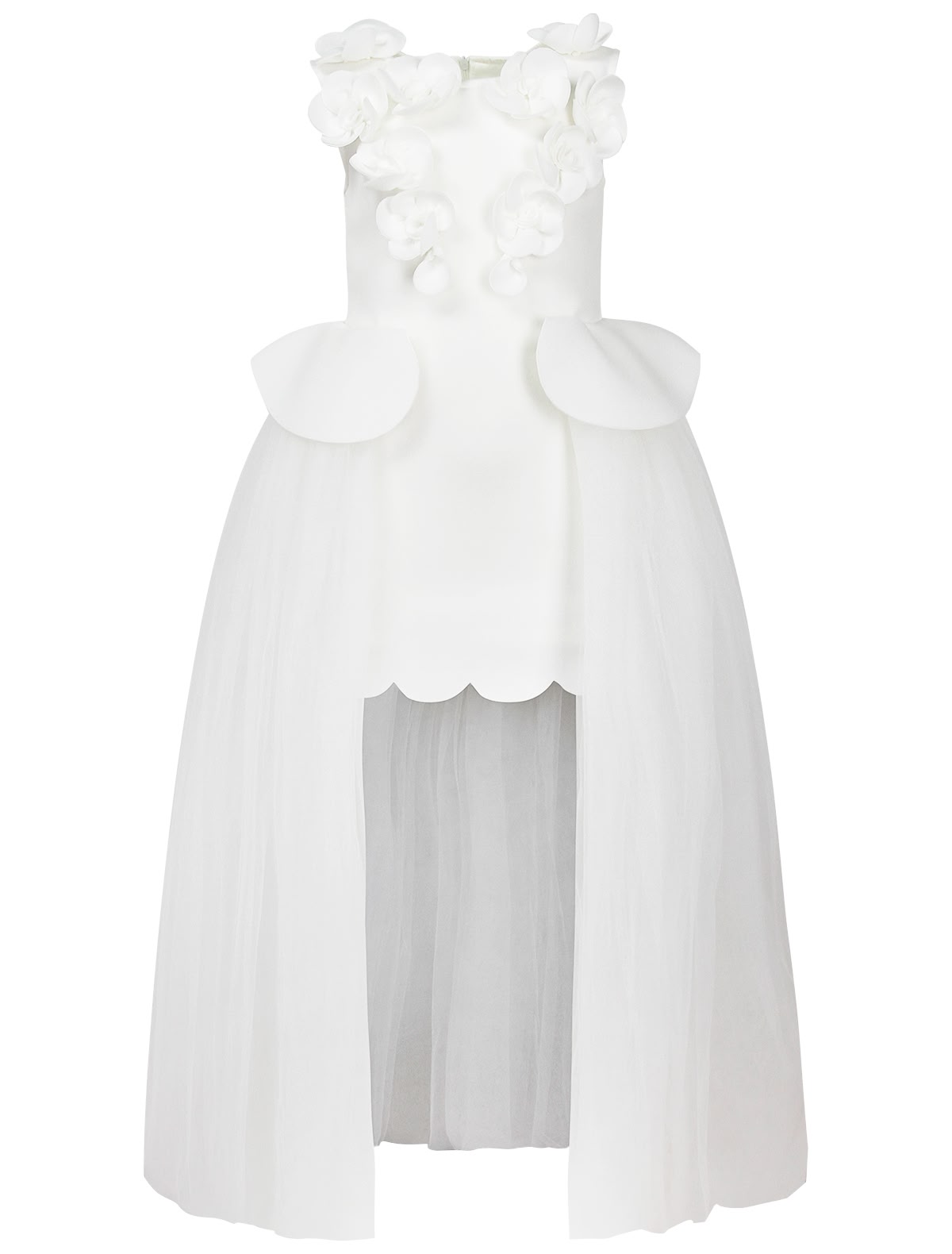 Платье со съемным шлейфом