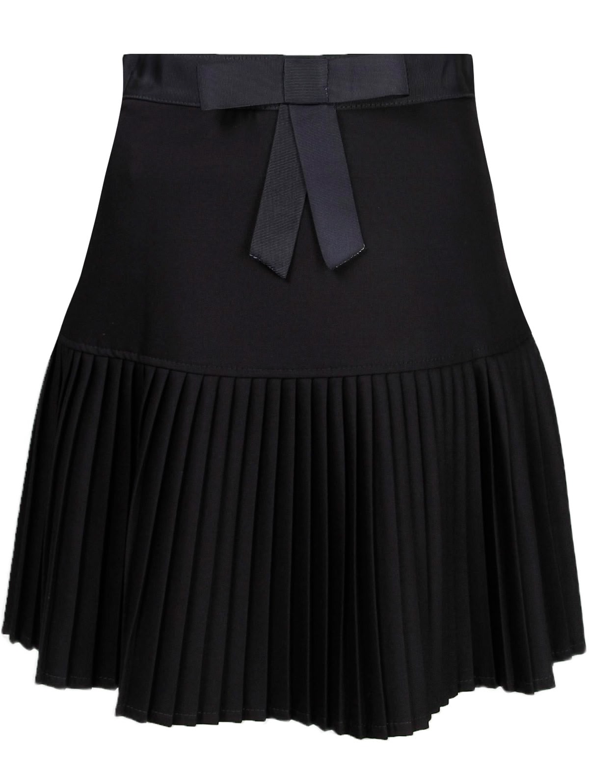 Синяя юбка с бантом