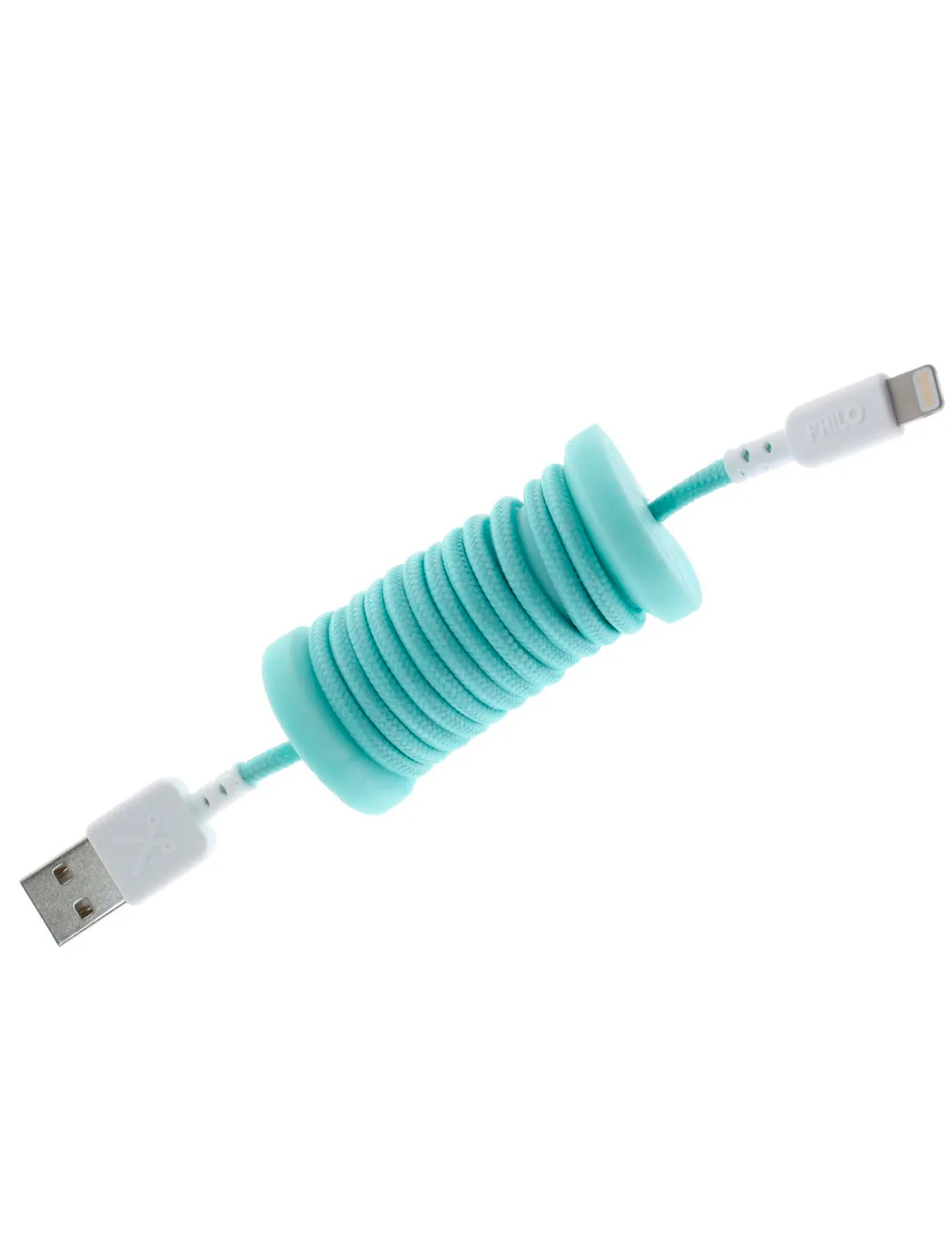 Кабель USB для зарядки PHILO 2376302, цвет голубой
