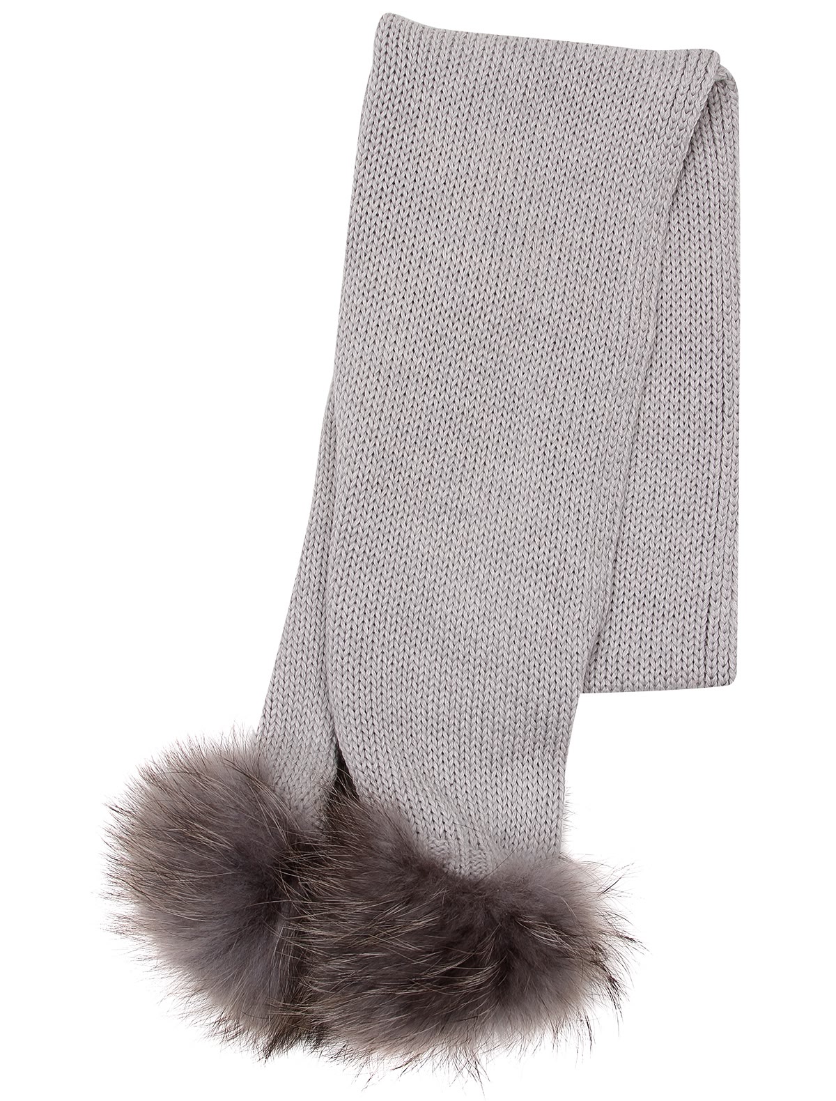 Шарф с меховой отделкой