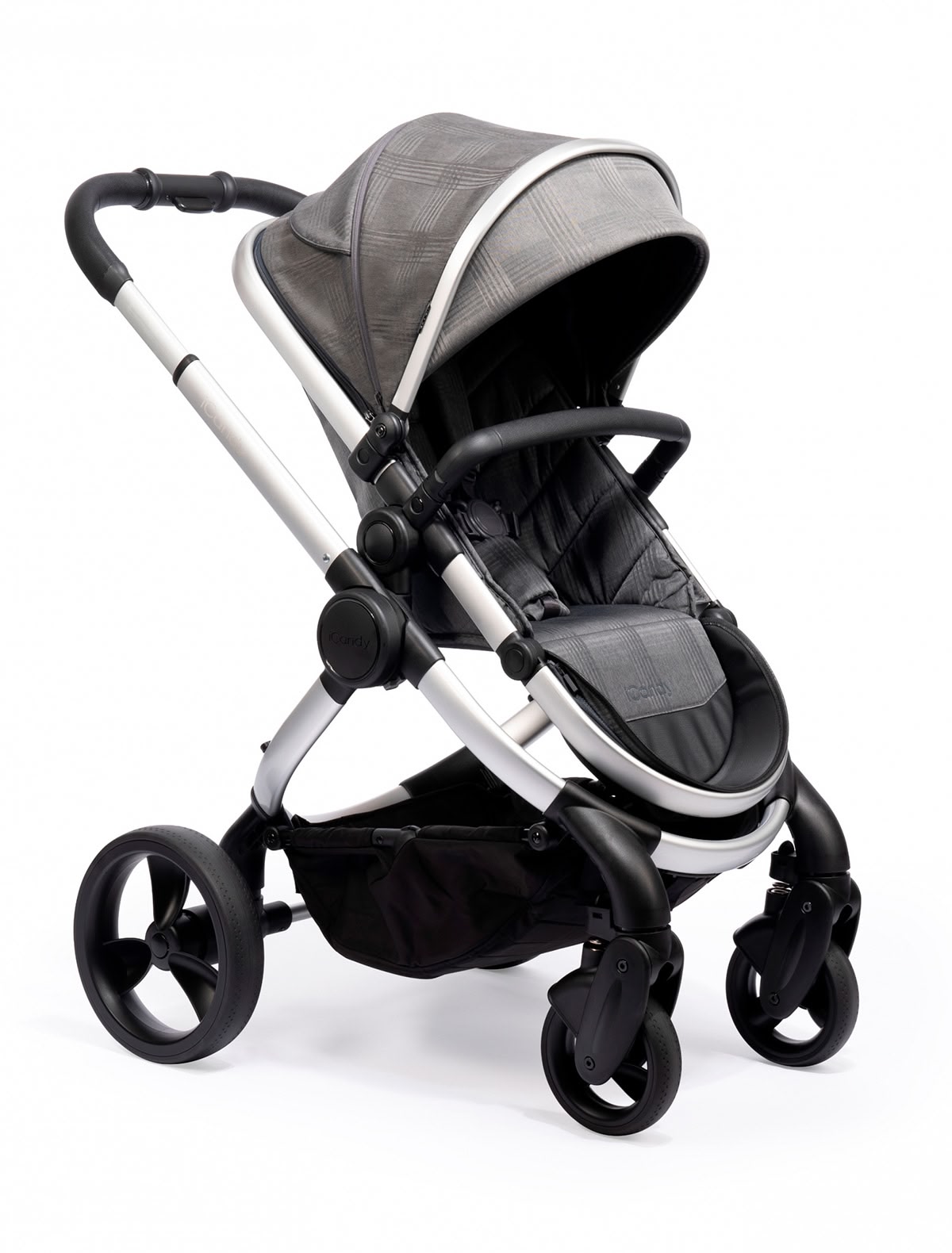 Коляска-трансформер 2 в 1 Peach Dark Grey Check