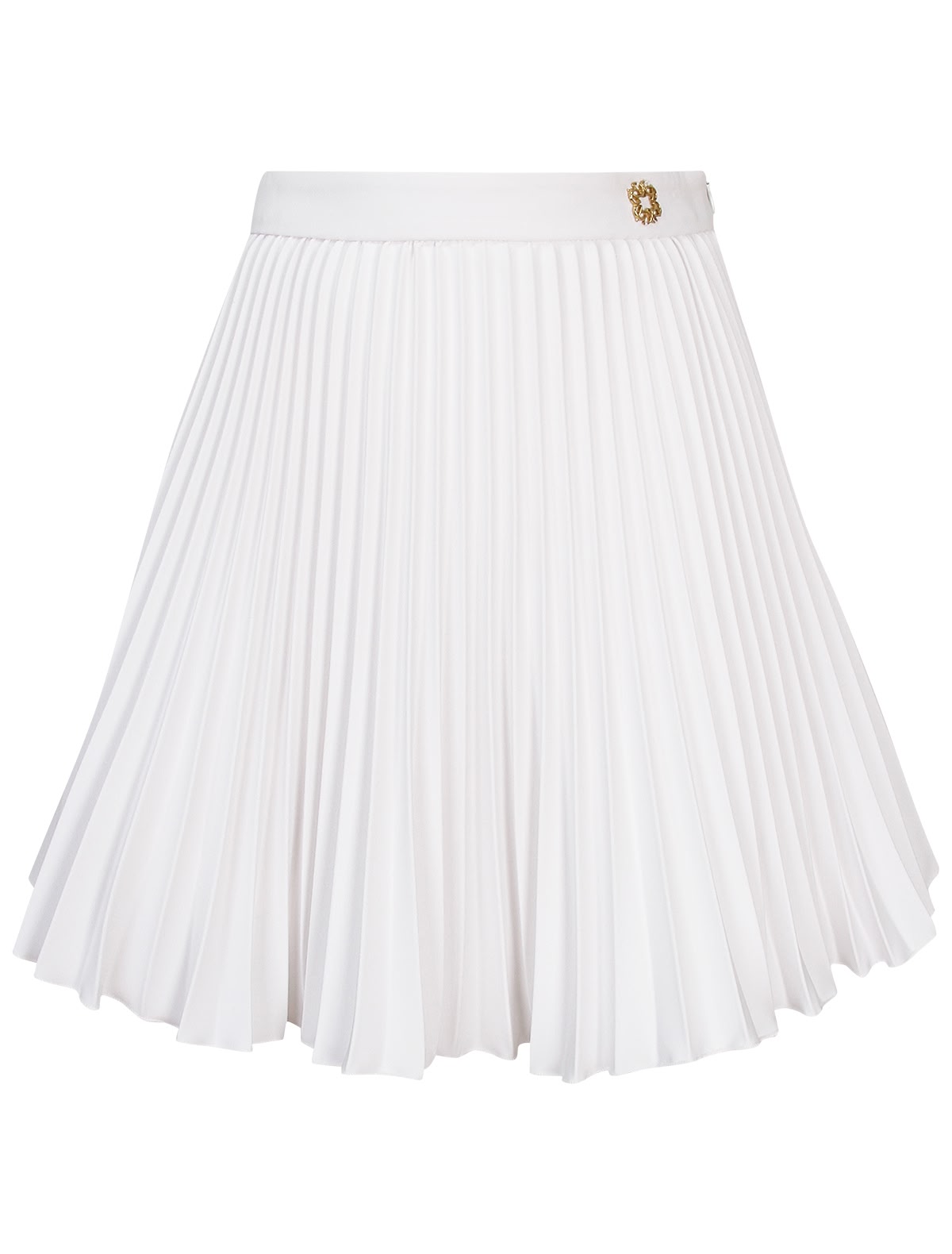 Белая плиссированная юбка