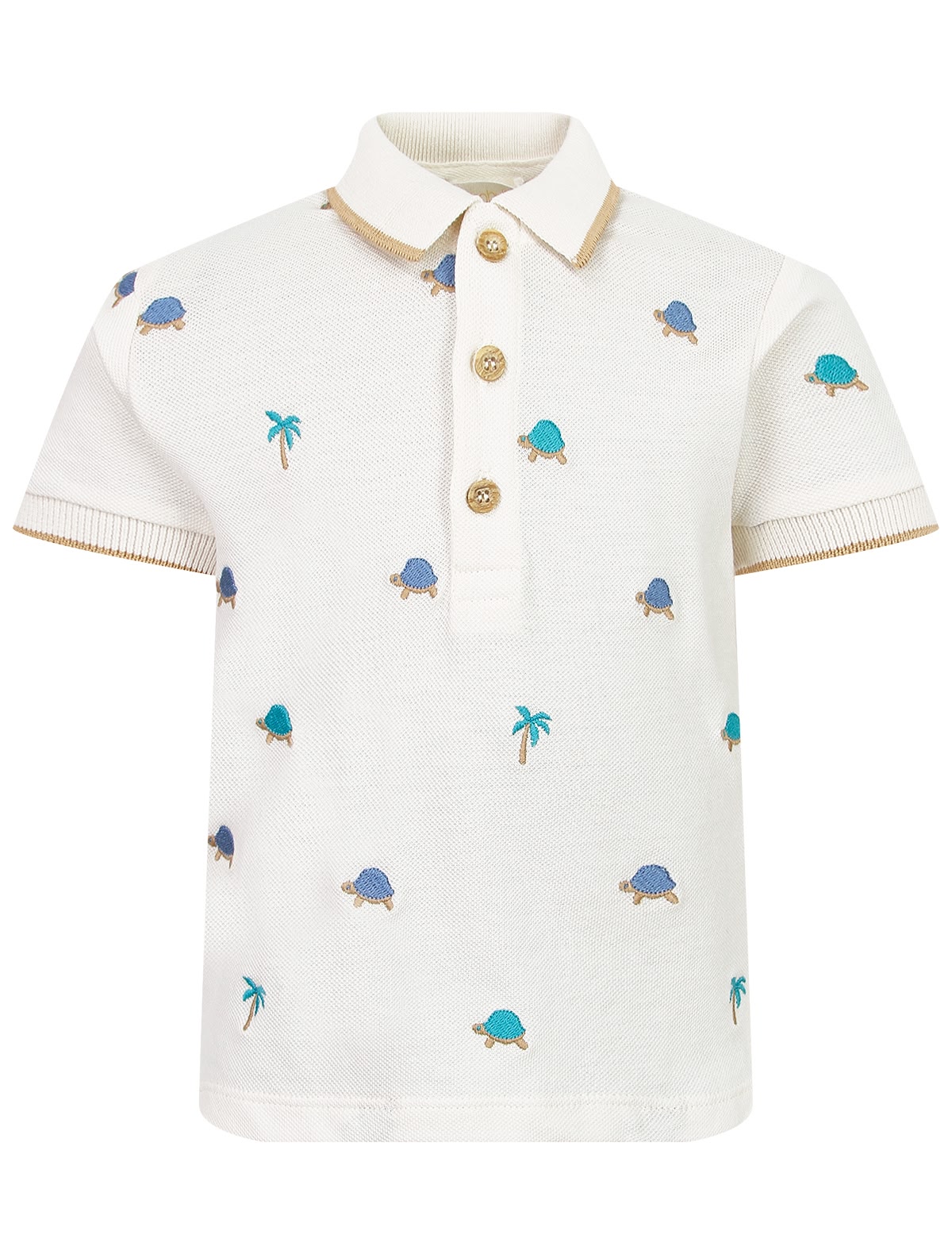 Хлопковое поло с черепахами