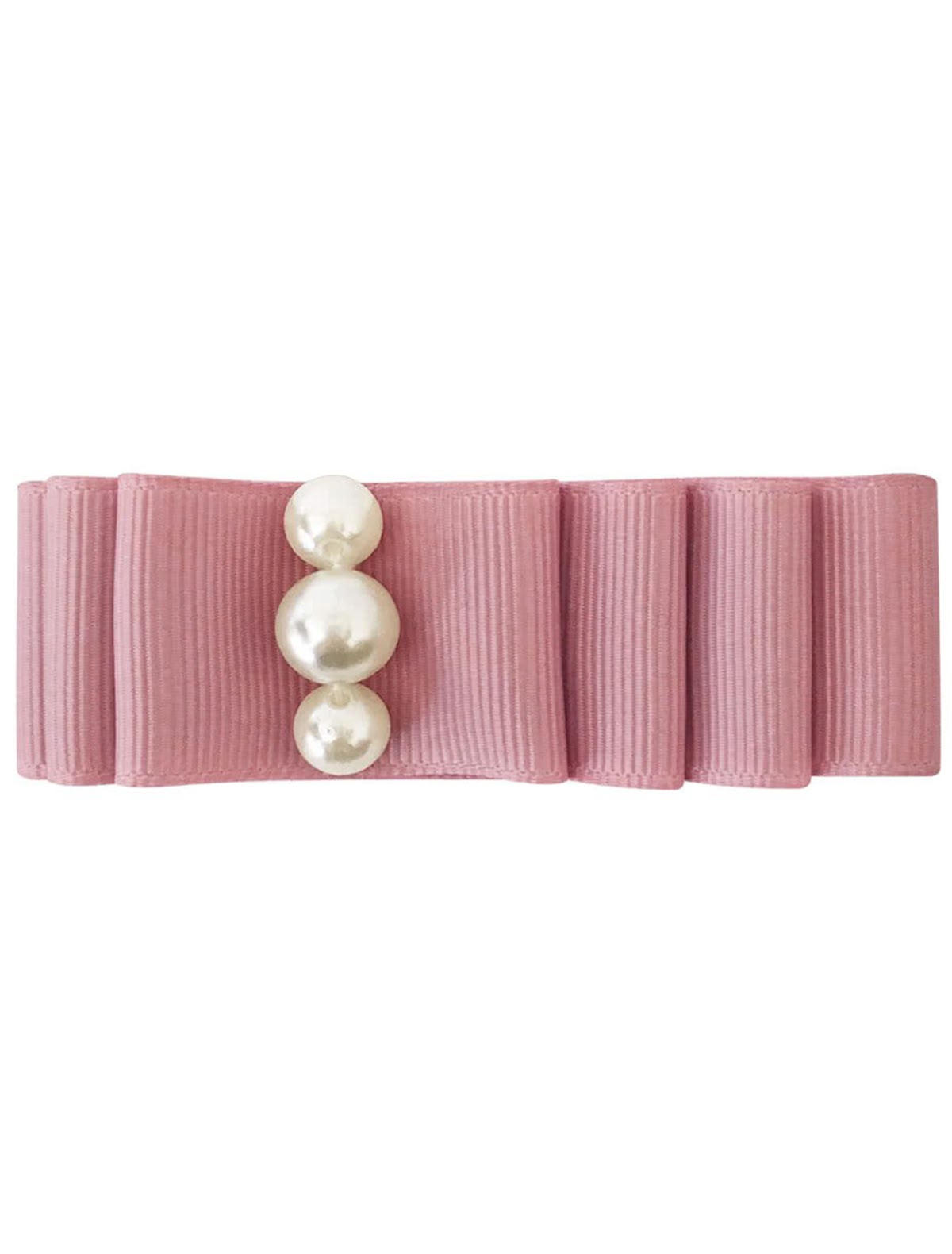 Розовая заколка с жемчужинами