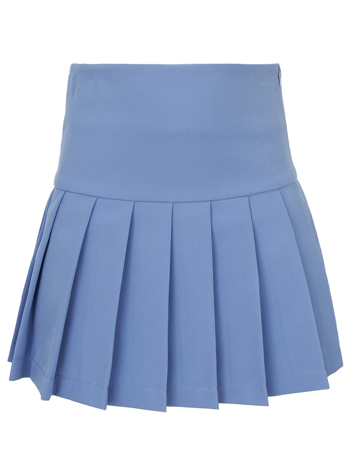Голубая юбка в складку